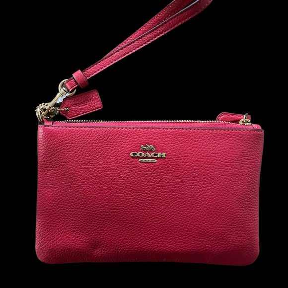 Coach Small Red Wristlet - NWT - Picture 2 of 4